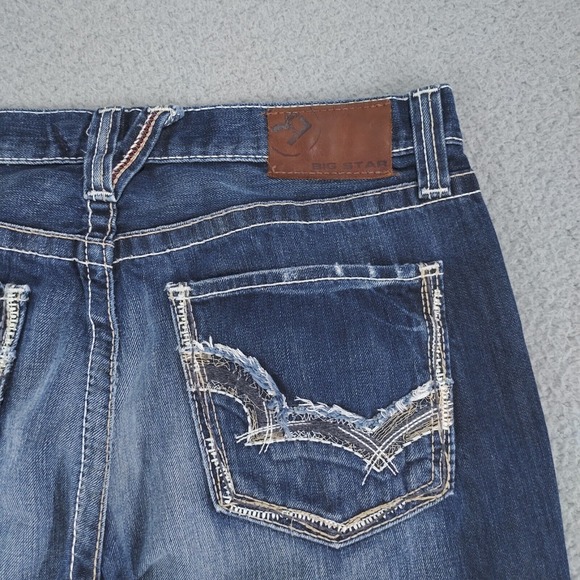 Big Star Voyager Loose Jeans 36x30 Blue Loose Distressed Baggy Grunge Y2K - Picture 5 of 16